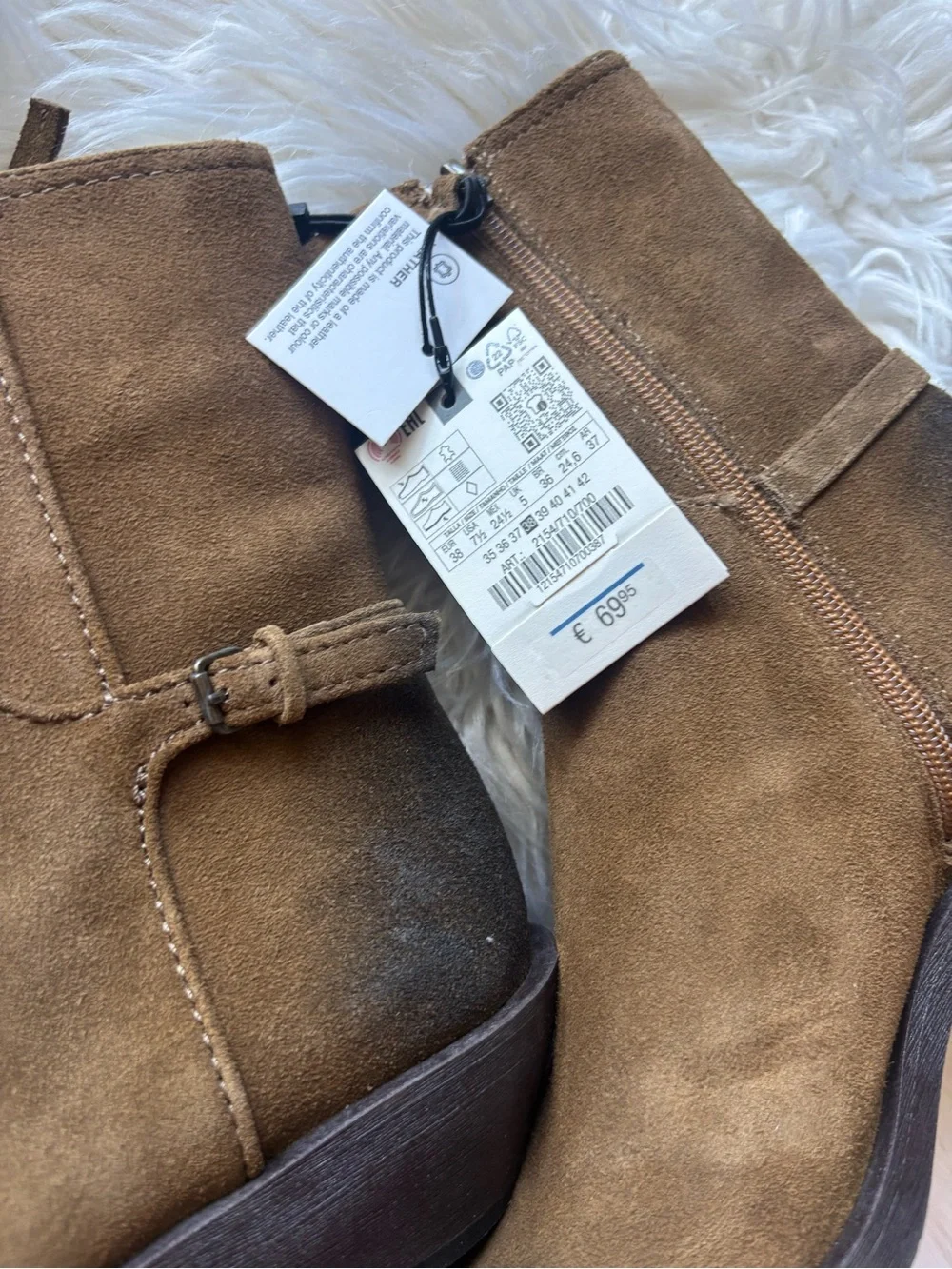 Zara tan suede